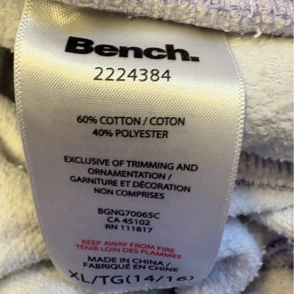 Bench Kids size 14/16 casual elastic waist joggers Sweatpants in Purple Tie-Dye - Picture 5 of 7